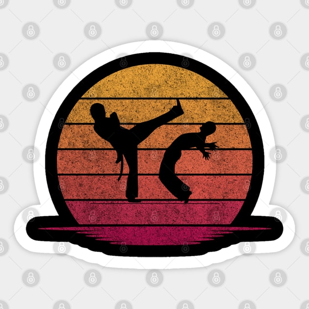 Awesome Funny Capoeira Gift - Hobby Silhouette Sunset Design Sticker by mahmuq